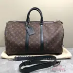 二手LV路易威登 KEEPALL BANDOULIÈRE 45 旅行袋 老花 單肩包/手提包/旅行包M56711