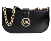 Michael Kors Ladies Shoulder Bag Carmen Sm Zip Pouchette Rhinestone, Patent