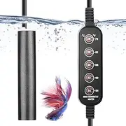 Wonderfactory 75W Aquarium Heater, 5 Temperature Modes for 5-15 Gallon Betta Fish Tank Heater, 78°F Mini Submersible 5 Buttons Temperature Constant Easily Setting, Freshwater & Saltwater Tanks