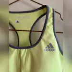 💙二手出清💙ADIDAS 運動背心 挖肩運動背心 運動內衣 M 黃色灰邊