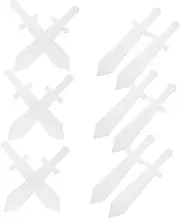 CTIRCHIU 12pcs Roman Sword for Kids Boys Role-play Accessory Medieval Knight Toy Swords Halloween Cosplay Props Dress up Accessories White