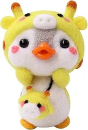 Vaveren DIY Lovely Penguin Animal Needle Felting Kit with Basic Tools, Giraffe, as described