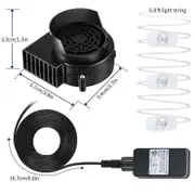 unbrand Blower Spare Fan Motor For Garden Inflatable Decoration 1.5A Fan For Yard Halloween And Christmas 10.8V/1.5A Adapter Black