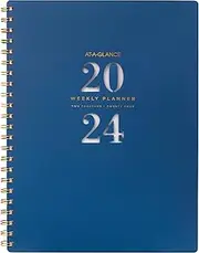 Sasco at a Glance 2024 Week to View Signature Lite Focus Diary, Starry Night, A4 Size