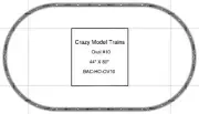Bachmann E-Z Track HO Scale Oval #10 Basic Train Track Set - 44" X 80"