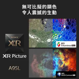 【SONY 索尼】BRAVIA 55吋 4K HDR QD-OLED Google TV 顯示器 XRM-55A95L