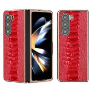 Crocodile Texture Shockproof Electroplating Leather + Pc Phone Case For Samsung Galaxy Z Fold5 5g