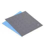 Silicone Trivet Mats 2pcs, Square Dots Dish Drying Mat - Light Blue, Deep Gray
