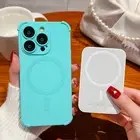 For iPhone 16 Pro Max 16 16+ 15 Liquid Silicone Slim Magnetic Shockproof Case