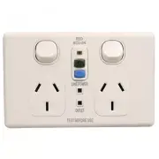 Classic Double 10Amp Powerpoint / GPO Outlet with RCD Protection