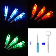 6pcs Archery Arrow Lighted Nocks Glowing Nock 6.2mm Insert Arrow Nock Tail DIY