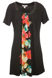 Floral Stud Tunic--CLA-6730