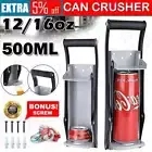 Heavy Duty Aluminium Can Crusher Wall Mount Bottle Opener Beer Soda Smasher AU