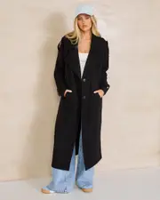 [Mooloola] Mooloola Women's Eddie Coat in Black Size 2 2 Black
