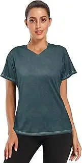 [Caihoyu] Sports T-Shirt for Asian Women Quick Dry Ladies Tee Shirts Fitness Workout T Shirt for Beach Volleyball S-3XL