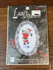 Designs for the Needle Lace Ornament Kit #1233 Golf Santa Sealed Vintage