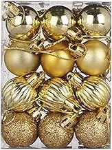 Christmas Decoration Balls - 24Pcs Shatterproof Christmas Tree Ornament Balls for Holiday Wedding Party Decorations, Xmas Tree Hanging Ornaments (Gold)