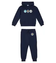 [Moschino Kids] Moschino Kids Printed cotton jersey tracksuit Y 4 blue