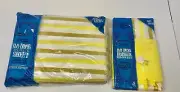 Grants No Iron Muslin Yellow Striped Double Fitted Sheet & Standard Pillowcases
