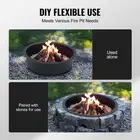 45 Inch Round Steel Fire Pit Ring DIY Campfire Fire Ring Outdoor Patio Decor