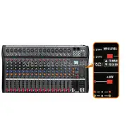 Professional Mixer Sound Board Digital USB MP3 Phantom Power Stereo DJ Studio
