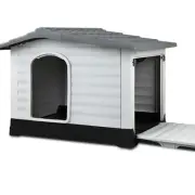 i.Pet Dog Kennel House Extra Large Outdoor Plastic Puppy Pet Cabin Shelter XL