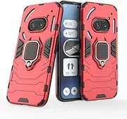 Case for Nothing Phone (2a), Support Magnetic Car Mounts, Stylish Dual Layer Hard PC Back Cover for Nothing Phone (2a), Red