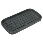 Silicone Kitchen Sink Organizer Tray, Silicone Soap Dispenser Tray(Black)
