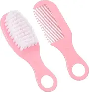 IWOWHERO Infant Brush Comb Kit Newborn Grooming Set Static-Free Smooth Combs Promote Blood Circulation Safe for Baby