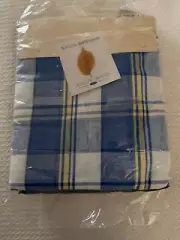 New blue plaid rectangle Tablecloth 80”x84” by Natural Impressions