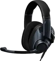 EPOS H6PRO Closed Acoustic Professional Gaming Headset; Detachable Lift-to-Mute Mic; Over-Ear; Lightweight & Comfortable; PC, Xbox, PlayStation, Switch Compatible; Wired Headset (Sebring Black)