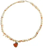 [CHABER] Natural Baroque Freshwater Pearl 925 Sterling Silver Necklace Fashion Jewelry For Women Gift