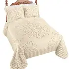 Skylar Scrolling Textured Design Chenille Bedspread