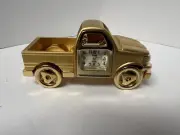 Collectible Mini Quartz Clock Gold Truck. New And Working.