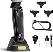 SUPRENT PRO Professional Hair Clippers for Men - Cordless Hair Trimmer Set for Barbers with Charging Base - Gift Hair Clipper Kit