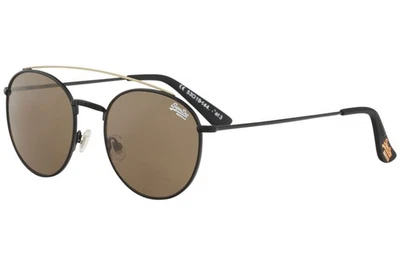 Superdry SDS Indiana 004 Black/Gold Fashion Round Sunglasses 53mm