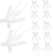 UTHCLO Elegant Mini Bows Set for Wedding Party 20pcs Chiffon Lace Bows for Craft Decorations
