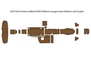 2010-2014 Yamaha 240&242 Lounger Swim Platform Cockpit Boat EVA Teak Floor Pad