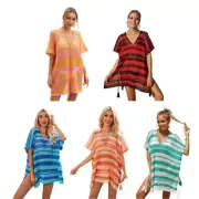 Beach-Crochet-Dress Bathing Suit Cover Ups Sexy Coverup for Swimwear Summer