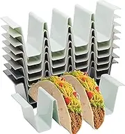 Youngever 8 Pack Plastic Taco Holder Stand, Dishwasher Top Rack Safe, Microwave Safe, Set of 8 Assorted Colors (Urban)