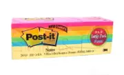 3M POST IT Notes Sticky Notes 24 Pack Pads of 100 Sheets (2400 Sheets) New Color