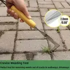 L Shaped Hand Crevice Weeder Root Remover Tool Weeder Weed Puller Handled Up