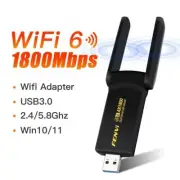 AX1800 WiFi 6 USB WiFi Adapter 1800Mbps Dual Band 802.11AX Wireless Network Card