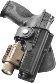 Fobus RBT19 OWB Tactical Holster with Light/Laser Cover, Optics Ready, Glock...