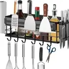 Griddle Rack Seasoning Storage Rack Side Shelf Griddle Accessories Organizer for