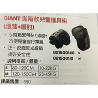 在飛比找蝦皮購物優惠-公司貨 GIANT 捷安特 進階款兒童護具組(護膝+護肘) 