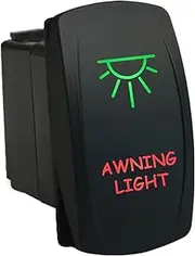 12V 20A / 24V 10A ON-Off Rocker Switch Awning Light 6B42GR Universal fits Toyota Nissan Holden Mitsubishi Ford Amarok etc. Dual LED in Green red