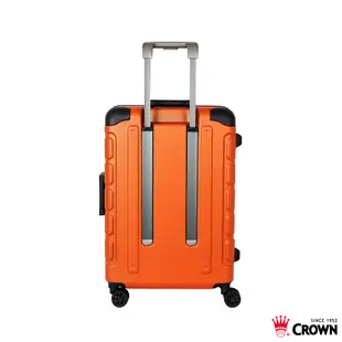 CROWN 皇冠 27吋鋁框箱 閃橘色悍馬箱 獨特箱面手把 行李箱