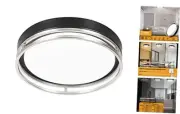 12.5 Inch LED Flush Mount Ceiling Light Fixture, 26W, Super Bright Black Nickel