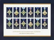 New! The Service Cross Medals Souvenir USPS Postage Sheet of 12 x Forever Stamp